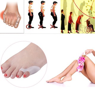 SLIPRAIN ♥ 1Pair Little Toe Separator Gel Hallux Valgus Bunion Protector Foot Care (3)