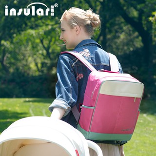ZnOE Insular Baby Stroller Backpack Diaper Bag Big Baby Nappy Bag (1)