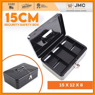15CM Portable Steel Small Lockable Cash Coin Money Security Safe Household Locker Coin Box