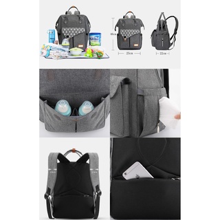 ✔☇Lekebaby baby diaper bag large storage waterproof backpack shoulder (3)
