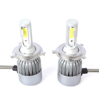 C6 Car LED Headlight Kit COB H4/H7 36W 7600LM White Light Bulb (8)