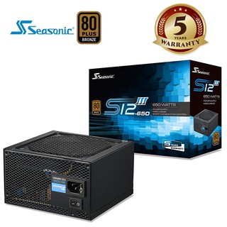 Seasonic S12III 80 Plus Bronze PSU 650W 550W 500W 80+ Rated ATX Power Supply Non-Modular from S12II