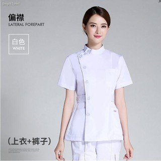 spot goods☌Lab coat Doctor's uniform, nurse's suit, split suit, white coat, oral dental uniform,