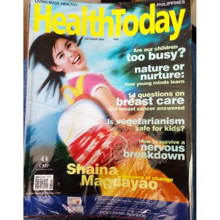 Kalibruhan: HEALTH TODAY MAGAZINE: SHAINA MAGDAYAO (OCTOBER 2004(