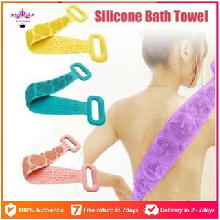Silicone Back Scrubber Body Cleaning Tools Bath Belt Massage Brush Dual Sides