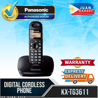 Panasonic KX-TG3611 2.4GHz SXM Digital Cordless Speaker Phone with Caller ID, Black | JG Superstore