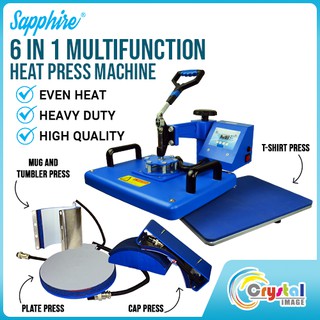 Heat Press Machine 6 in 1 Combo Sapphire Multifunction Machine (T-Shirt/Mug/Plate/Cap Press) (1)