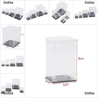 Eruding♛ Acrylic Display Case Self-Assembly Clear Cube Box UV Dustproof Toy Protection