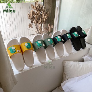 Miigu High Quality Unisex Father & Mother Couple Super Cute Dinosaur Printed Anti-slip Slippers