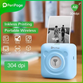 ▨❇Mini Printer A6 High Resolution PeriPage Portable Thermal Wireless Printer 304dpi Thermal Picture