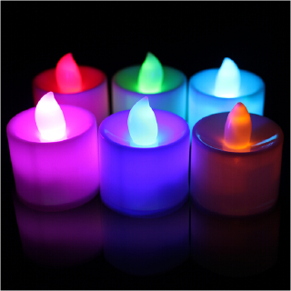 #Growfonder#1 PC Creative LED Candle Multicolor Lamp/ Simulation Color Flame Light for Home Wedding Birthday Decoration (7)