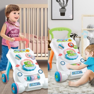 High Quality Baby Walker Toddler Trolley Sit-to-Stand ABS Musical Walker With Adjustable Screw For K (1)