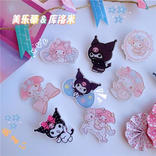 Lovely Cute! Sanrio Korea Anime Kuromi Melody Pins Collar Hat Lapel Pin Brooch Bag Accessories Badge