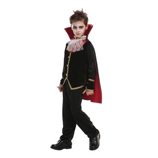 Kids Count Dracula Gothic Bat Devil Vampire Costume Children Carnival Party Halloween Fantasia Prince Vampire Cosplay Clothes For Boy Girl (6)