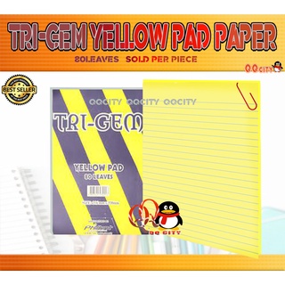 YELLOW PAD 216mm x 330mm 80Leaves PAD high quality Excellent /TRI-GEM