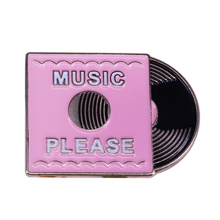 vinyl records◄☃☊Pink Music Please enamel Pin gift for the music lover or vinyl record collector in y