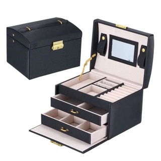 12 Grid Slots Double Layer Leather Watch Jewelry Display Storage Organizer Case Box (6)
