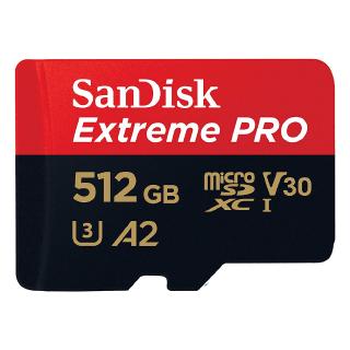 SanDisk 512GB Extreme Pro Micro SDXC UHS-I U3 A2 V30 Memory Card- SDSQXCZ-512G