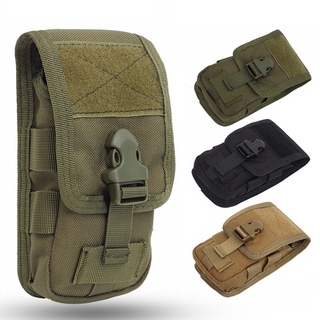 Double Layer Tactical Phone Pouch Bag Belt Nylon Waterproof Molle System Hunting Mobile Phone Purse Outdoor