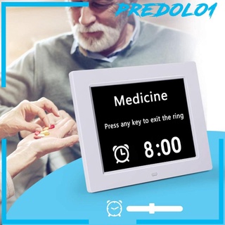 Ready Stock/♠❂▨[PREDOLO1] 8\" Display Digital Calendar Day Clock Am Pm Alzheimers Sufferers Seniors