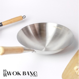 Wok Bang Stainless Steel Wok Pan/Traditional Chinese Wok Pan/Round Bottom/Ninong Ry
