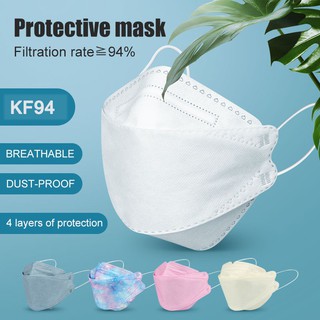 【Ready Stock】10PCS KF94 Colorful Mask Adult Mask 4PLY/3PLY Non-woven Protective Filter Dust-proof 3D 50PCS Korean Mask【Doom1】