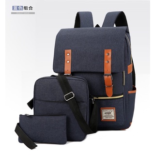 ❉LCMALL 3 in 1Three-in-one backpack Oxford cloth new men's backpack three-piece high-capacity busine