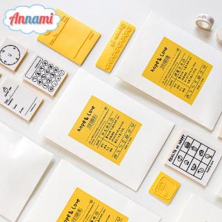 Annami 3 Pcs Stamps Set Kawaii Memo List Time Health Management Stamp Decor Album Journal DIY Craft