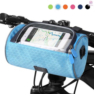 [UNE]Waterproof Bike Handlebar Bag Bicycle Front Bag Touchscreen Phone Holder Bag Pack Shoulder Bag MTB Cycling Storage Bag Pannier