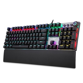 Gaming keyboard F2088 Mechanical Gaming Keyboard Multimedia Knob Keyboard Colorful LED