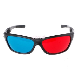 ez Universal White Frame Red Blue Anaglyph 3D Glasses For Movie Game DVD Video TV