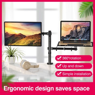 [Lowest price] DUAL MONITOR MOUNT / BRACKET C-Clamp-Including laptop stand