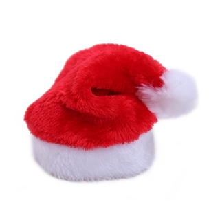 Dog Christmas Hat Cap Cute Dog Cat Pet Christmas Costume Outfits Small Dog Headwear Hair Grooming Accessories (Red)