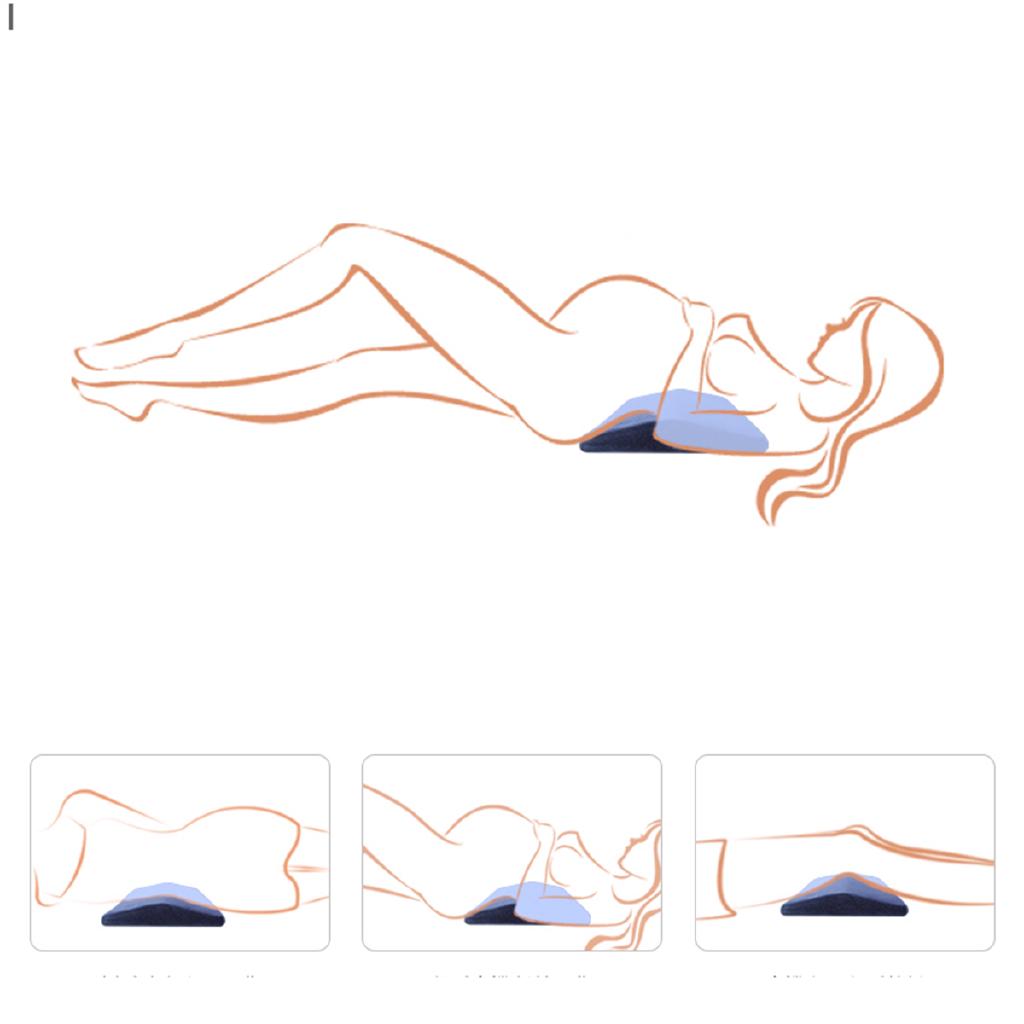 OEASY Hulunbeier Lumbar Support Wedge Pillow Memory Foam Bed Cushion Sleeping Back Pad 60cm