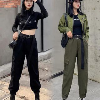 2020 Korean new six pocket overalls women