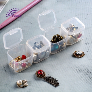 Clear Plastic 28 Slots Adjustable Jewelry Storage Box Case Craft Organizer Beads- Fetar