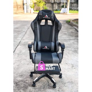 LEEVERMOON GAMING CHAIR WITH FOOTREST & PILLOW MASSAGER
