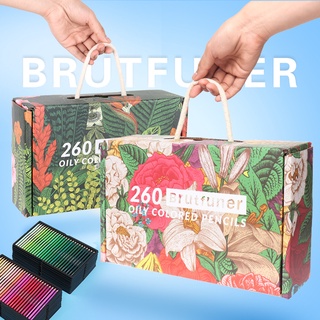 Brutfuner 180/260Colors Colored Wood Pencils Set Soft Wax-Based Cores Coloured Pencils For Coloring