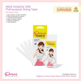 ✳PRIVE Fashion Tapes 36 Pieces Double-sided Fabric Tape Strips Clothing Tape Lingerie Skin Tape
