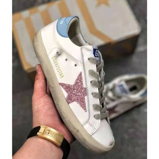 Fashion brand Golden Goose GGDB Dirty Shoes Series couple models blue tail stars men and women sports shoes casual shoes