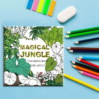 Magical jungle coloring book for adults colouring pages