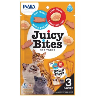 Inaba JUICY BITES Cat Treats FISH & CLAM Flavor 11.3g x 3 packs