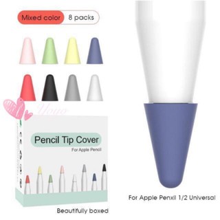 8pcs Apple Pencil 2 1 Tip soft Silicone Replacement Tip Case Nib Protective Cover Skin for Apple Pencil 1st 2nd Touchscreen Stylus Pen Case