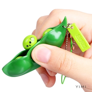 Fun Beans Pop it Creative Squishy Fidget Toy Pea Pod Gift Anti Stress Ball Relief Squeeze Phone Charms Key Ring Toys Pea Pod Games Tiktok-YIMI