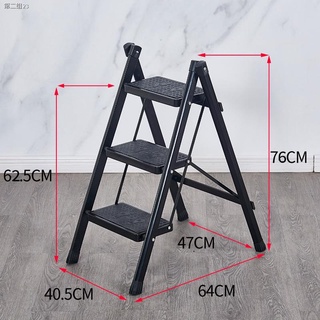 ☼∈The Mini 3 Steps Stool Portable Sturdy Non-Slip Lightweight Foldable Ladder Household