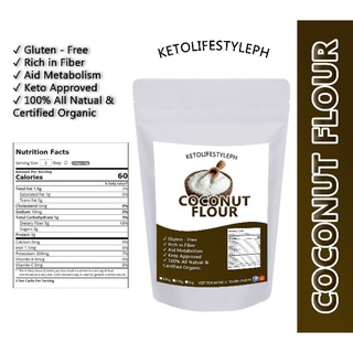 Organic Coconut Flour 250g/1kg (Superfood/Keto Approved/Gluten-Free/Non GMO)