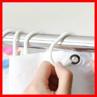 50PCS Practical Shower Curtain Hook Hanger Ring Bath Drape Loop Clip Glide Convenient Replacement Bathroom Accessor