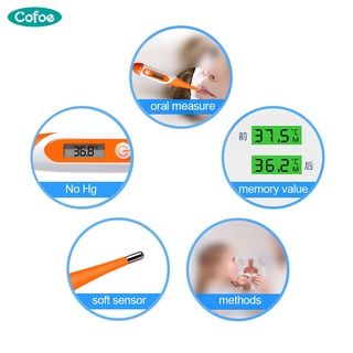 Cofoe Soft Head Digital Thermometer LCD Body Temperature Measurement Tools Waterproof Oral Armpit Thermometer for Kids Infant Adult (4)