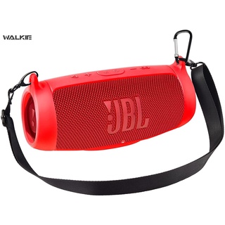 WALKIE Silicone Case Compatible with JBL Charge 5 - Portable Bluetooth Speaker. Travel Waterproof Cover, Protective Carrying Pouch Sleeve with Flexible Strap Shoulder and Carabiner