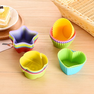 1pcs<Multiple Shape>Silicon Cupcake Puto Molder Set Plastic Puto Muffin Cups Baking Mold E